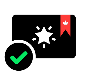 Icône illustrant l’exigence et la qualité : un écran avec une étoile brillante et un ruban rouge, symbolisant un logo professionnel validé.